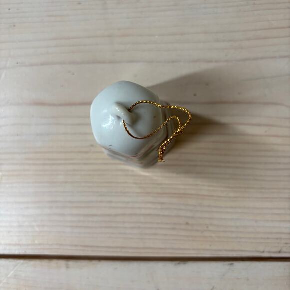 Lillian Vernon LVC Vintage 1988 Porcelain Christmas Bell Ornament Santa Reindeer - Picture 5 of 6